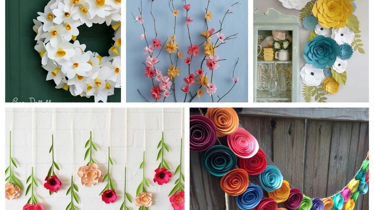 Manualidades fáciles y útiles - Flores de papel para cualquier decoración
