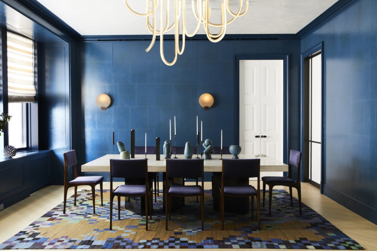 pared-azul-comedor-ideas