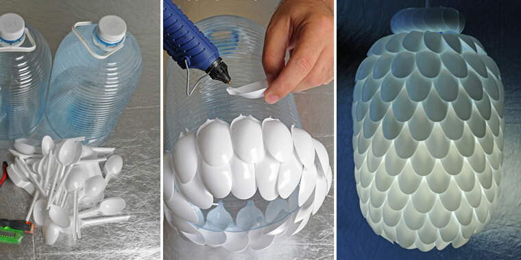 ideas para hacer lamparas caseras plastic
