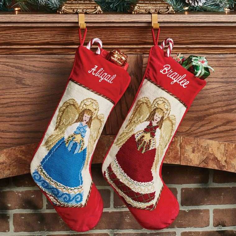 calcetines navideños angeles