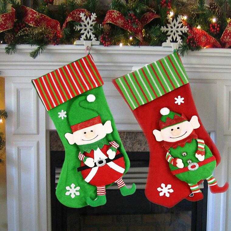 calcetines navideños elfos
