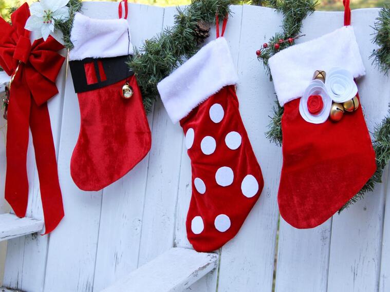 calcetines navideños exterior
