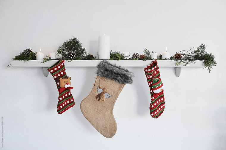 calcetines navideños simples