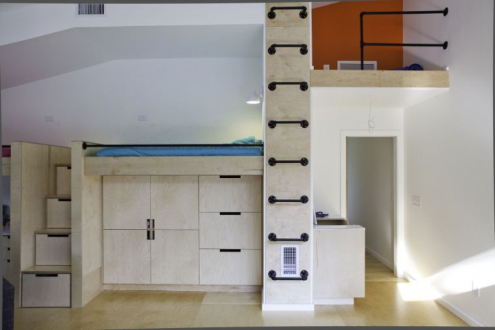Cama alta - Camas tipo loft para adultos que te ayudan a maximizar el