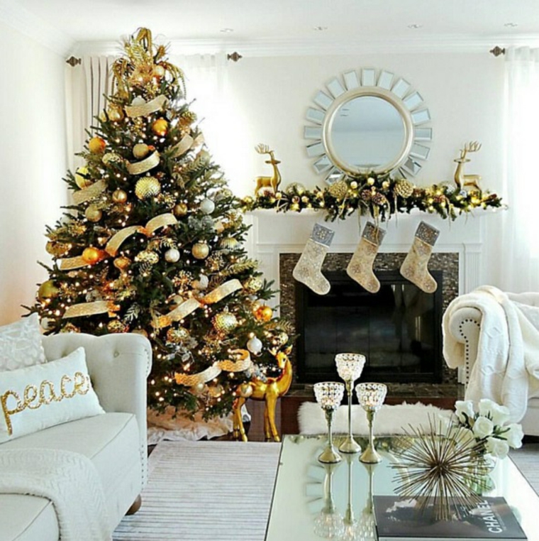 Árboles de navidad modernos para decorar la casa - 100 + ideas