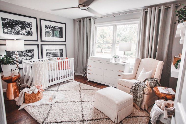 habitaciones para bebés sutil