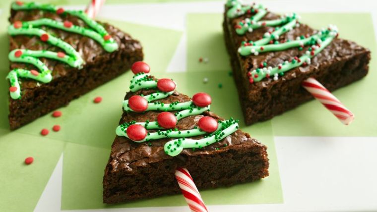 postres navideños brownie