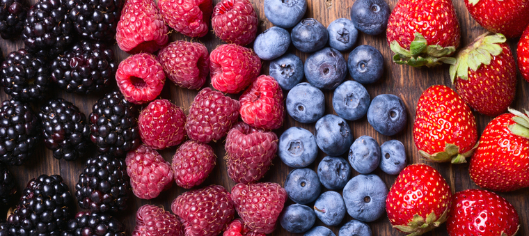 frutas y verduras bayas