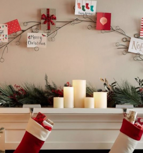 Tarjetas de Navidad - Originales maneras de incluirlas y mostrarlas en tu decoración navideña