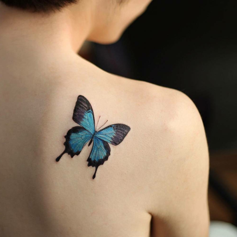 tatuaje-color-azul-mariposa-ideas