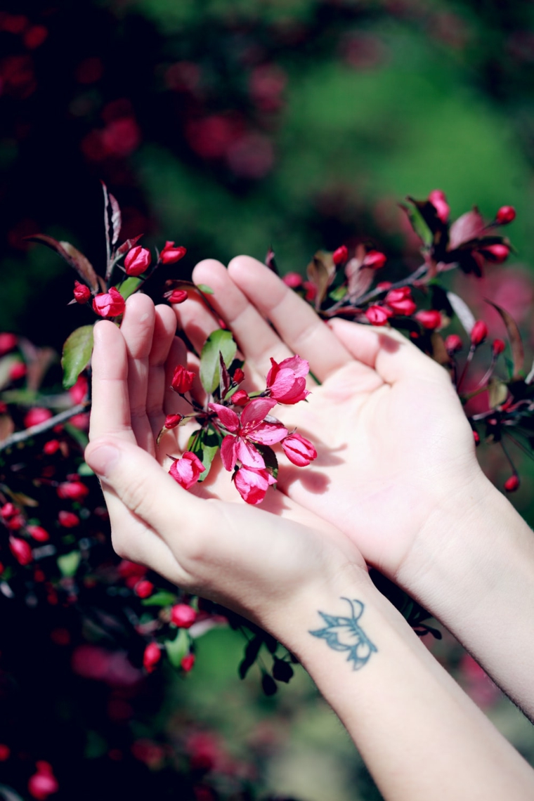 tatuaje-mano-petalos-flores-rosa