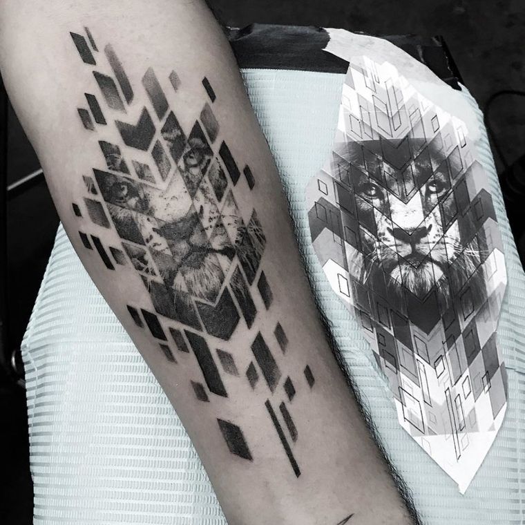 tatuajes de leones diferente