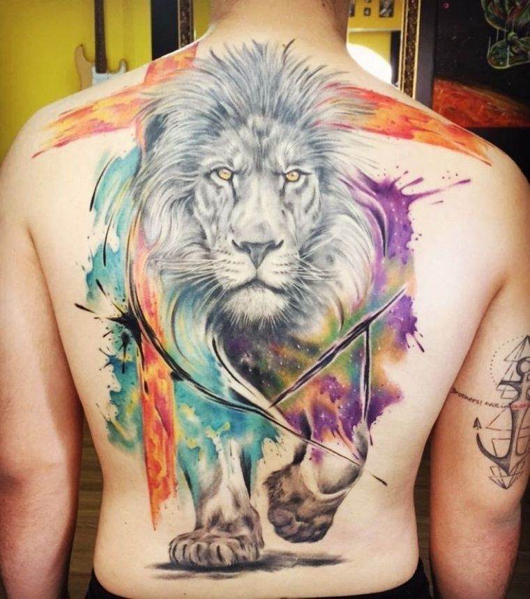 tatuajes de leones sabiduria