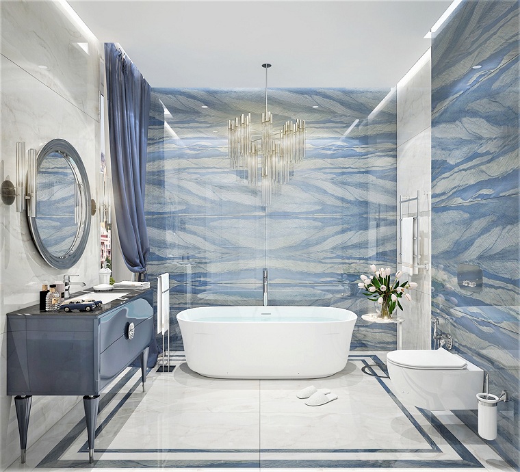 Baño de color moderno ¿Qué esta de moda en el baño en 2020?