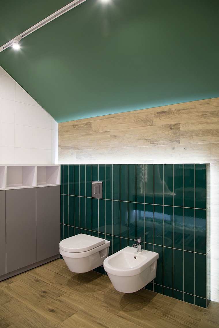 Baño de color moderno ¿Qué esta de moda en el baño en 2020?