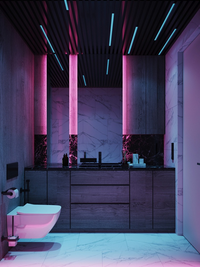 Baño de color moderno ¿Qué esta de moda en el baño en 2020?