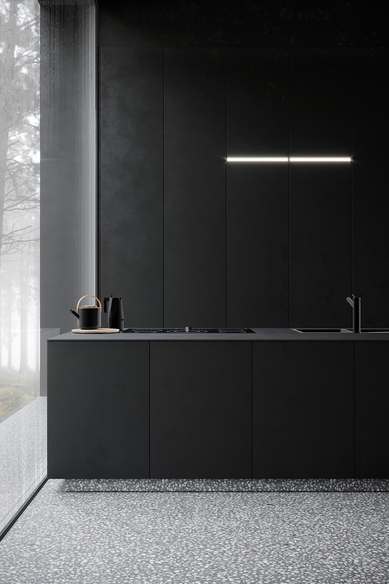 Cocinas con muebles negros - 30 ejemplos muy originales
