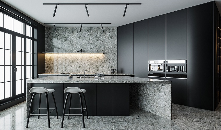 Cocinas con muebles negros - 30 ejemplos muy originales