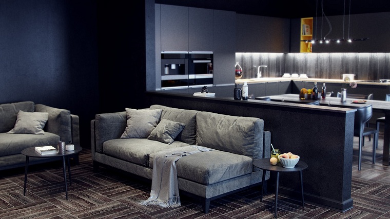 Cocinas con muebles negros - 30 ejemplos muy originales