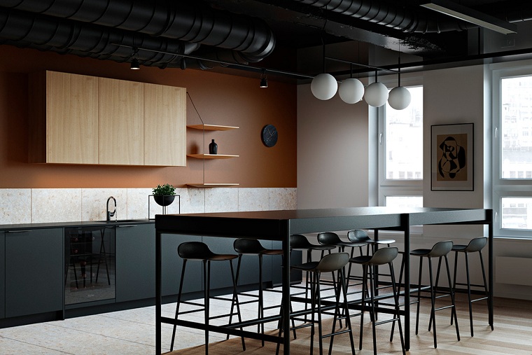 Cocinas con muebles negros - 30 ejemplos muy originales