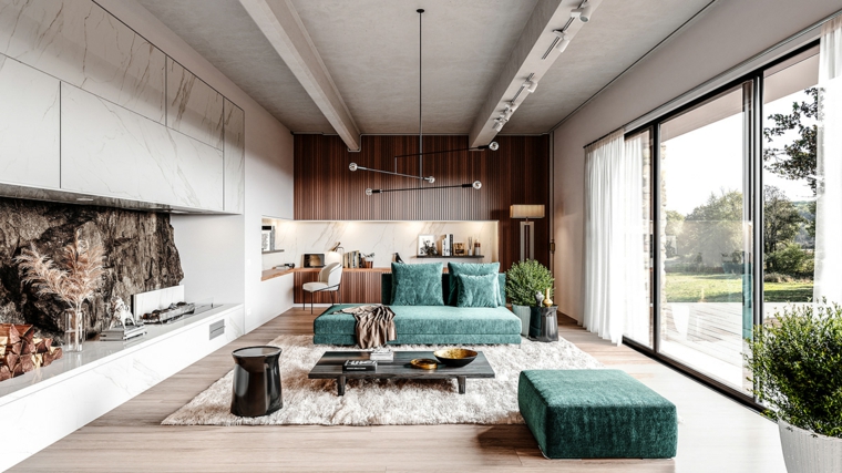muebles-verdes-sala-estar-amplia