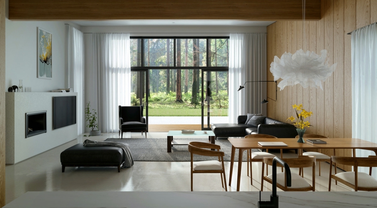 Sala de estar moderna - Que hacer para que la sala parezca más grande