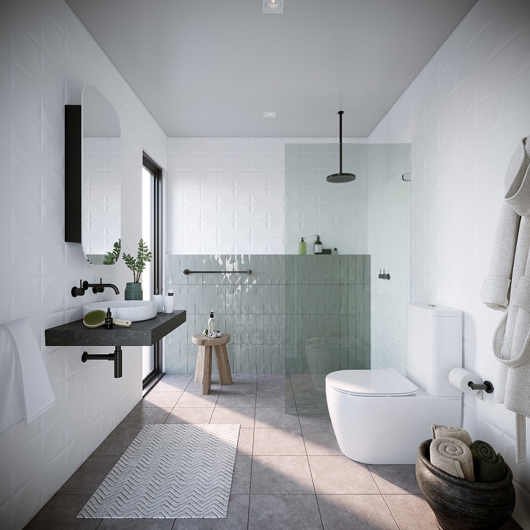 Baño de color moderno ¿Qué esta de moda en el baño en 2020?