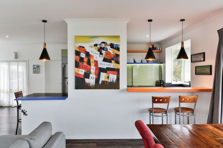 Cocina ecléctica - La belleza de la decoración colorida