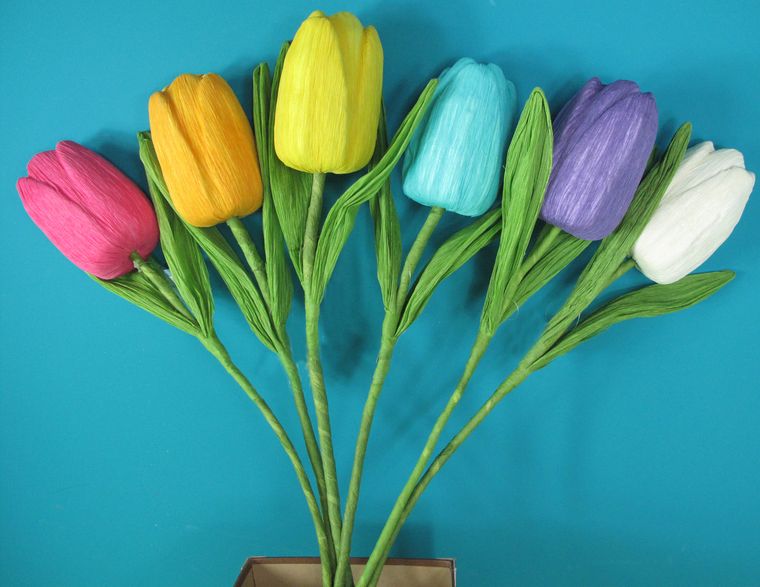 decoración de pascua flores papel