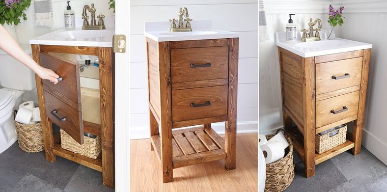 DIY ideas ingeniosas de bricolaje para tocadores de baño reutilizables