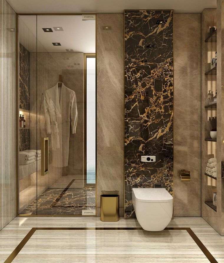 baños de lujo inodoro moderno