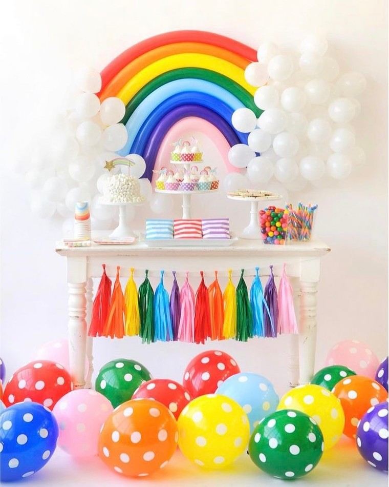 fiesta de cumpleaños colores arcoiris