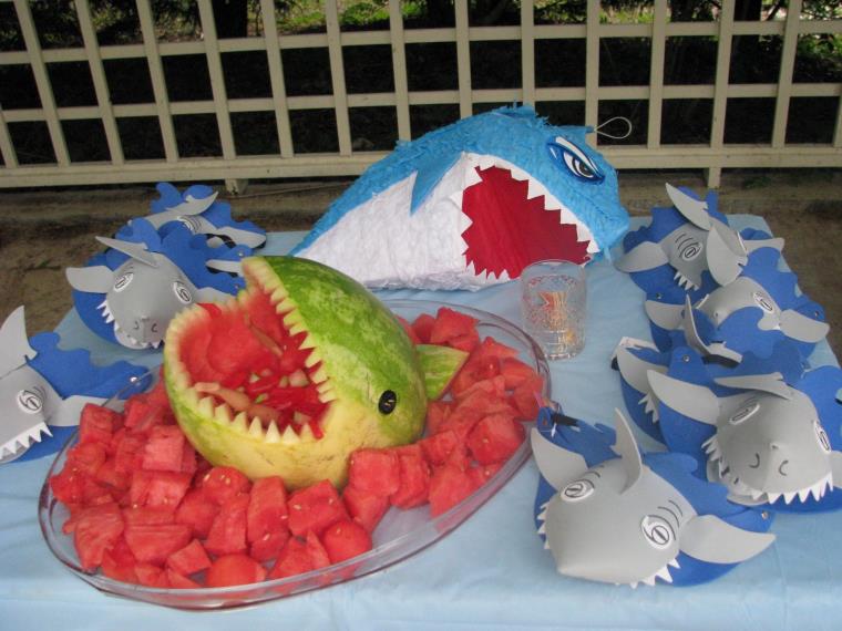 fiesta de cumpleaños tiburones