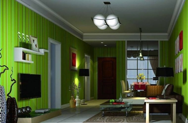 color verde interior hogar