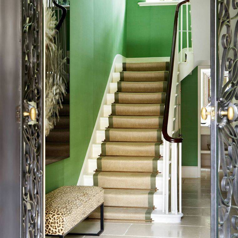 color verde pared entrada