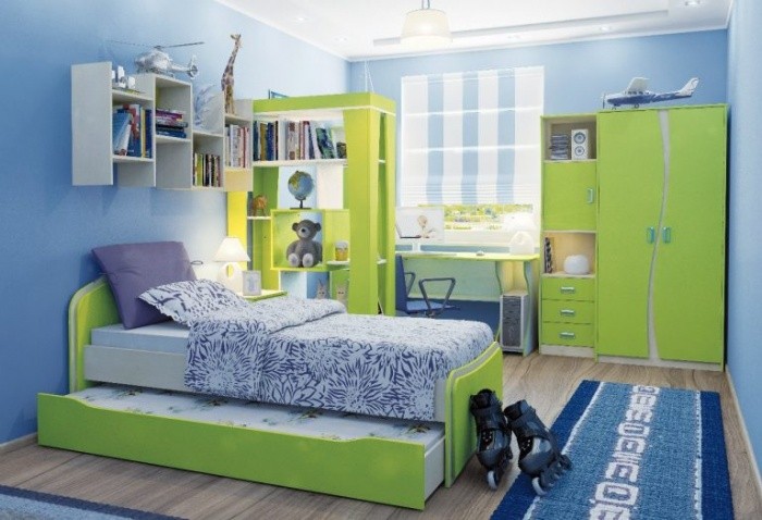 dormitorios-infantiles-originales-verde-azul