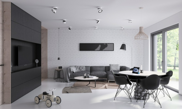 Industrial Minimalist Living Room