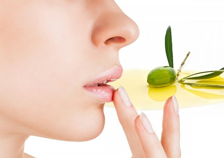 aceite de oliva labios