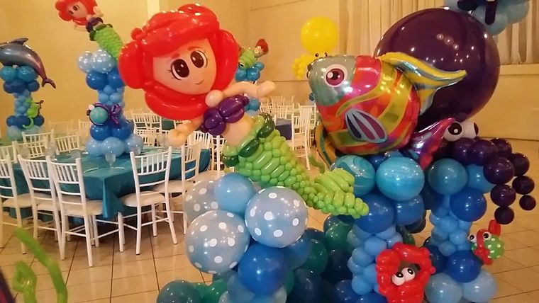 decoración de cumpleaños figuras globos