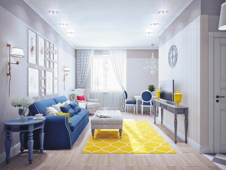 decoración de verano sala-estar-habitacion-moderna