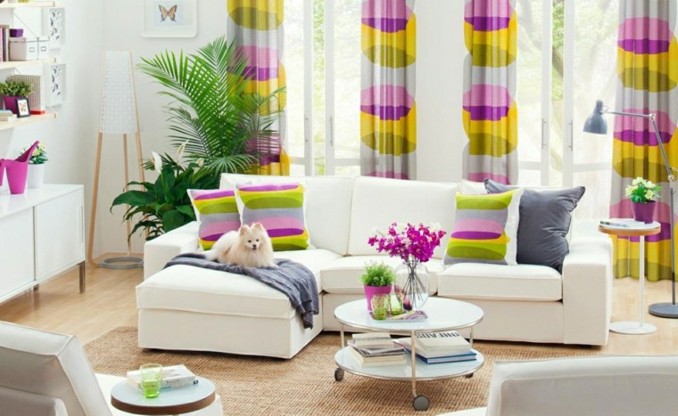 decoración de verano-sala-estar-interior-estilo