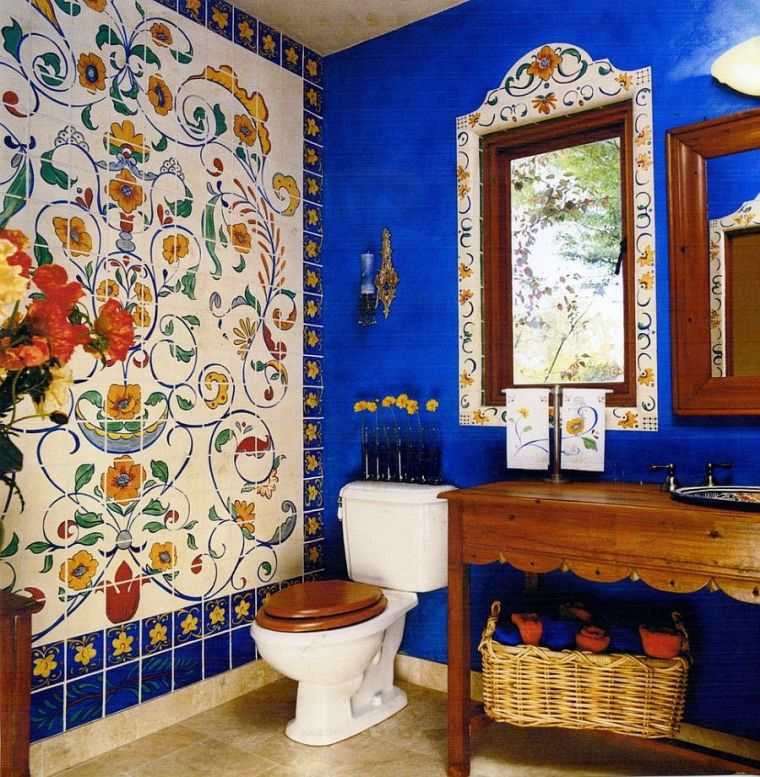 decoración ecléctica cuarto baño
