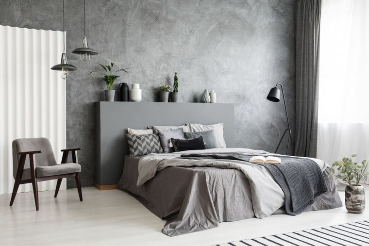 dormitorios modernos gris