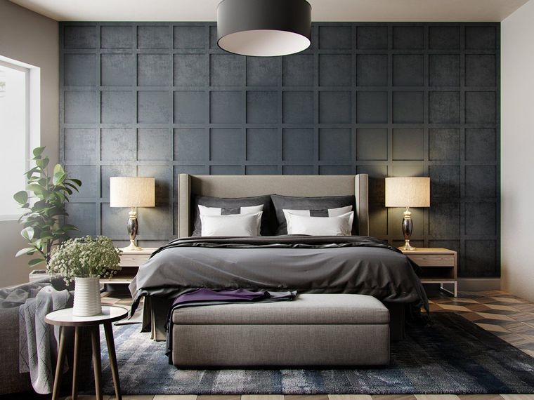 dormitorios modernos textura pared