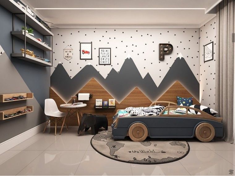 habitaciones infantiles cama carro