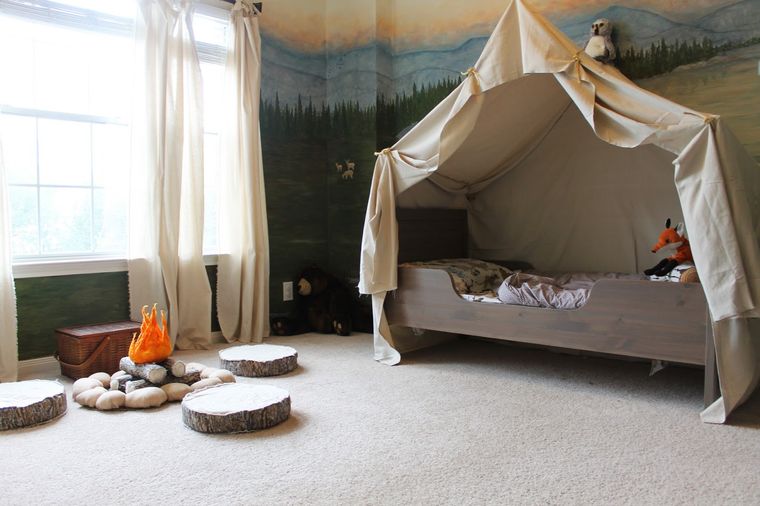 habitaciones infantiles estilo camping