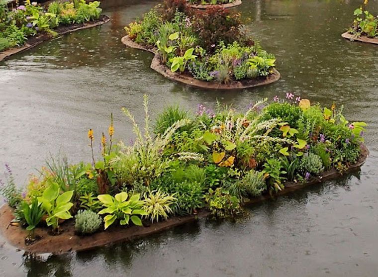 los jardines flotantes sostenible