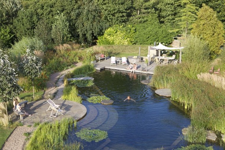 piscina natural jardin
