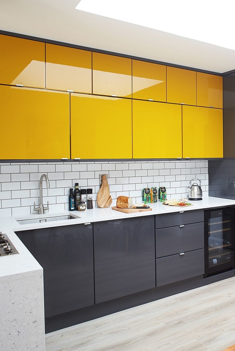 Cocinas color amarillo y gris - Ideas para crear una combinación perfecta