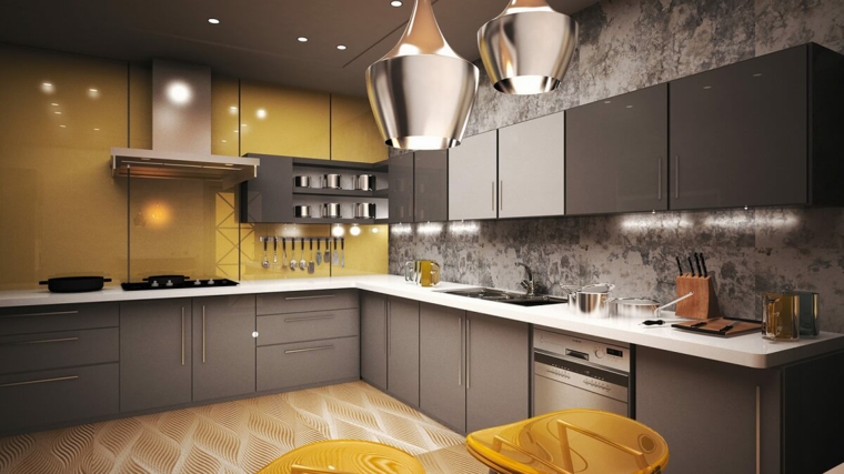 Cocinas color amarillo y gris - Ideas para crear una combinación perfecta